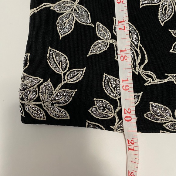 Vtg Women's Floral Metallic Top S Whimsigoth Fairy Grunge Dark Romantic - Picture 5 of 8